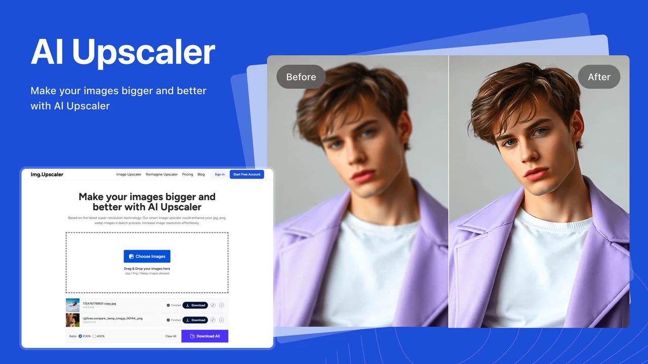 ImgUpscaler: Make Your Images Sharper, Not Slower